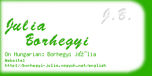 julia borhegyi business card